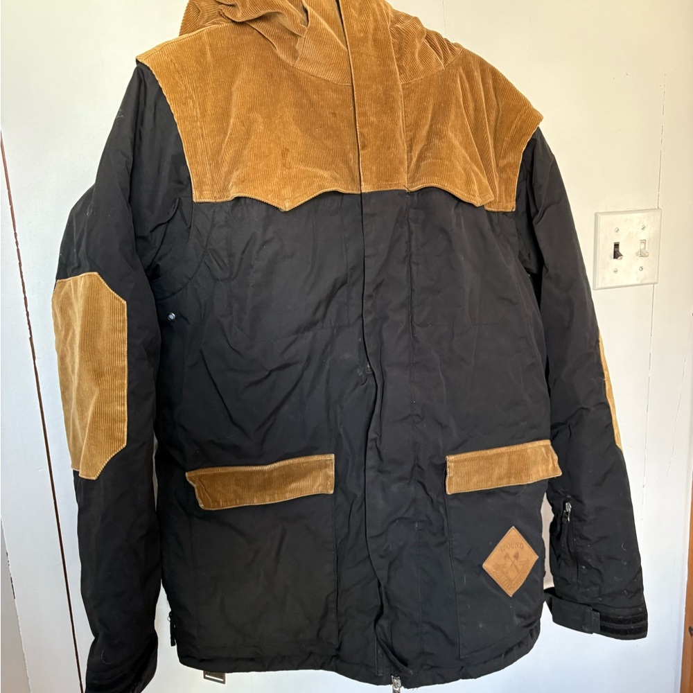 Men's Black and Brown IFound Ski Jacket